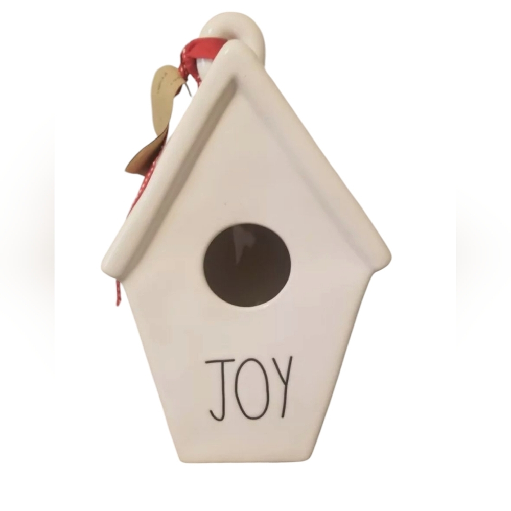Rae Dunn “JOY” Birdhouse Slant Roof Holiday 2019 by Magenta, Ceramic